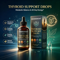 Gouttes de soutien thyroïdien à marque privée, 120 ml, au sélénium, iode et complexe B, supplément liquide, OEM ODM, vente chaude