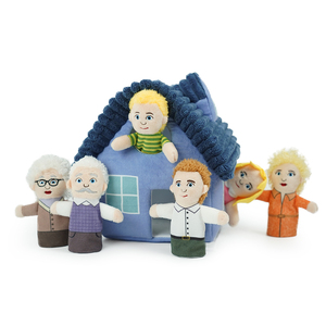 Jouet d'animal en peluche de marionnette de doigt de série de famille noire faite sur commande de haute qualité pour la représentation dramatique - Product Image 6