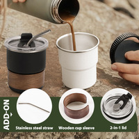 Mug empilable en acier inoxydable à paroi simple avec logo personnalisé, 300 ml, 500 ml, tasse à bière ou à café portable pour le camping et les pique-niques