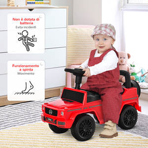 HOMCOM-Voiture jouet, voiture à conduire pour enfants de 12 à 36 mois, Mercedes-Benz G350, rouge - Product Image 6