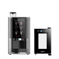 Macas MACES4C-M-00 Distributeur automatique de café expresso et de lait de qualité commerciale, programmable, écran tactile de 15,6 pouces, 9 bars