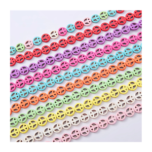 YMJ Multi blu bianco <span class=keywords><strong>verde</strong></span> rosso colore Howlite turchese perline di <span class=keywords><strong>pietra</strong></span> 15mm 20mm sfuso disco perlina moneta per la vendita di gioielli - Product Image 1