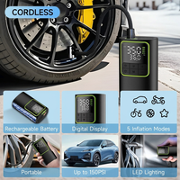 Compresseur d'air portable sans fil intelligent 150 PSI avec arrêt automatique, pompe à pneus numérique portative pour moto, vélo et ballons