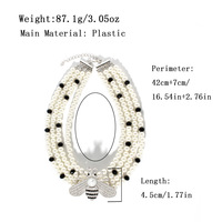 Collier Abeille Populaire Multicouche avec Perles Noires et Blanches, Design Élégant, Collier Ras du Cou Abeille, Bijoux Fins pour Mariage, Accessoires