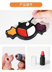 Peinture corporelle pour le visage à effet spécial 5 couleurs avec faux sang, rouge à lèvres rouge et pinceaux pour fournitures de fête Cosplay - Product Image 4