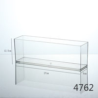 Aquarium de bureau pour poissons Betta, crevettes, tortues, pot écologique pour plantes vertes, en plastique transparent, étroit, haut, rectangulaire