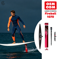 Ensemble complet de wing foil hydrofoil : aile avant en carbone, mât en aluminium, fuselage et aile arrière inclus