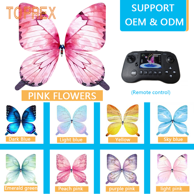 TOPREX Repeated Use Battery LED Lights Bionic Flying Butterfly Remote Drone for Wedding Stage Performance Music Festival