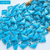 Mosaïque DIY : Tuiles triangulaires vitrifiées faites à la main de 1 cm, pierres de verre colorées, matériaux de patchwork pour enfants, décoration intérieure, rentrée scolaire