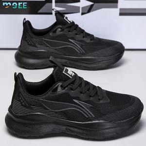 แพลตฟอร์มของผู้ชายผ้าไมโครไฟเบอร์ระบายอากาศน้ำหนักเบากันลื่นมีเชือกผูกสำหรับรองเท้าวิ่งความเร็วสูงแบบสปอร์ต - Product Image 6