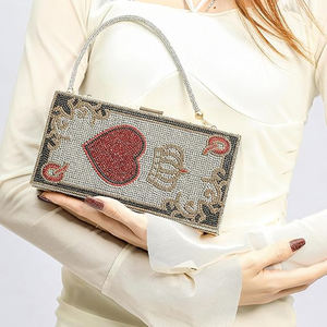 <span class=keywords><strong>กระเป๋า</strong></span>คลัทช์คริสตัลลายเพชรแบบสั่งทำขายส่ง <span class=keywords><strong>กระเป๋า</strong></span>เงินประดับเพชรระยิบระยับ <span class=keywords><strong>กระเป๋า</strong></span>ถือใส่ไพ่โป๊กเกอร์ สำหรับงานปาร์ตี้ - Product Image 3