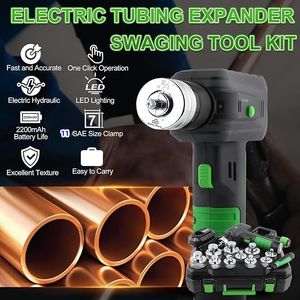 Kit de herramientas de expansión de tubos eléctricos con 11 cabezales de expansión para herramienta de expansión de tubos de cobre HVAC de 3/8 "a 1-5/8" - Product Image 2