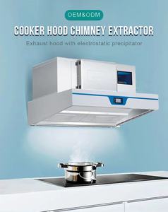 Campana extractora eléctrica de cocina RUITAI Island con extractor de chimenea vertical y filtro deflector para hoteles - Product Image 5