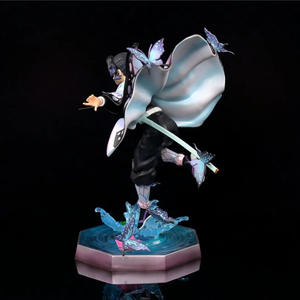 Figurine d'<span class=keywords><strong>anime</strong></span> Kochou Shinobu avec des ailes de papillon et une base éclaboussante d'eau, hauteur de 23 cm, décoration de collection pour les fans sur le thème des ninjas - Product Image 4