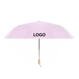 Paraguas de 12 varillas, plegable en tres partes, manual, con diseño degradado, estilo mini cápsula, en oferta de proveedor, ideal como regalo de lujo. - Product Image 1