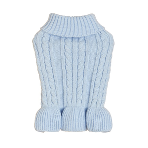 Robe pull tricotée pour chien, col roulé classique, motif torsadé, pour temps froid, mignonne, pour <span class=keywords><strong>chiot</strong></span> - Product Image 5