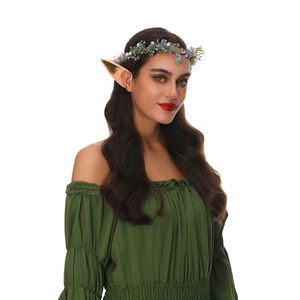 Diadema <span class=keywords><strong>de</strong></span> Flores Hecha a Mano para Boda, Tocado <span class=keywords><strong>de</strong></span> Hada con Cristales, Accesorio <span class=keywords><strong>de</strong></span> Disfraz <span class=keywords><strong>de</strong></span> Elfo Renacentista para Mujer - Product Image 3