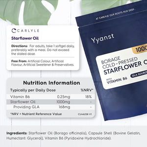 Cápsulas de gel suave de alta calidad y alta potencia con aceite de flor de borraja para aliviar el dolor mamario y resistir la inflamación. - Product Image 3