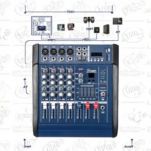 Amplificateur de puissance filaire USB professionnel 4 canaux 402D en gros, mélangeur 20Hz-20kHz, voix réglable - Product Image 4