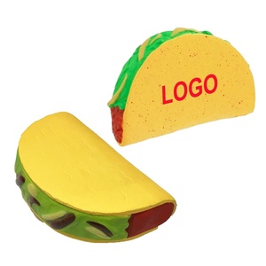 Jouet cadeau OEM en forme de taco, en mousse PU, simulation de nourriture, balles anti-stress pour les restaurants mexicains - Product Image 1