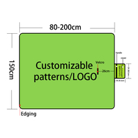 Tapis de prière musulman imperméable personnalisé avec sangle, tapis de pique-nique extérieur, tapis de plage imperméable avec logo