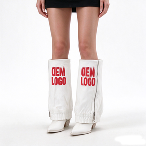 Bottines western de style nouveau pour femmes européennes et américaines, bottines à la cheville, tendance pour les filles, style streetwear. - Product Image 2