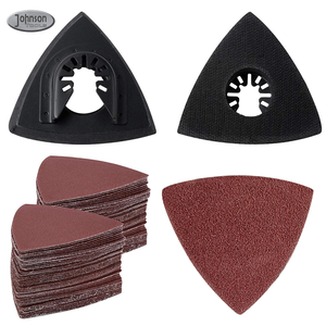 136 miếng điện dao động đa công cụ chà nhám Pad Kit Multitool giấy nhám cho gỗ thạch cao đánh bóng - Product Image 1