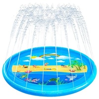 Tapis d'arrosage gonflable en PVC en stock transfrontalier pour enfants jeu d'eau en plein air tapis anti-éclaboussures