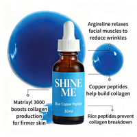Serum Rambut Peptida Tembaga Ghk-Cu Label Pribadi untuk Pertumbuhan Rambut Serum Peptida Tembaga Biru untuk Pertumbuhan Rambut