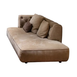 Hiện Đại Đơn Giản Thiết Kế Gỗ Rắn Khung Phòng Khách Góc <span class=keywords><strong>Sofa</strong></span> Nhung Vải Vải Thoải Mái <span class=keywords><strong>Sofa</strong></span> Set - Product Image 3