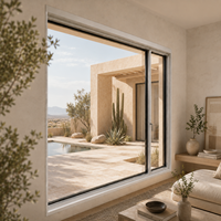 Ventana Abatible de Aluminio con Marco Minimalista ALUFRONT, con Doble Vidrio Low-E, para Villas Modernas y Edificios Residenciales