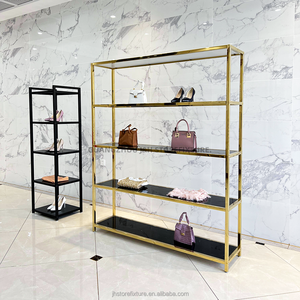 Estante de exhibición de botas para mujer y niño, estante de exhibición personalizado de una pieza, de hierro negro, escaparate para tienda - Product Image 1