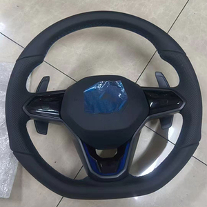 Volant personnalisé adapté pour Volkswagen <span class=keywords><strong>Golf</strong></span> <span class=keywords><strong>R</strong></span> Polo <span class=keywords><strong>4</strong></span> 7 GTI Jetta Tiguan Passat B7 B8 cuir - Product Image 2