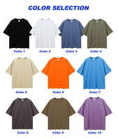 T-shirt surdimensionné uni de haute qualité, poids lourd, impression personnalisée, broderie, 100% coton, t-shirt pour homme