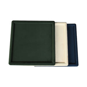 JINSKY Plateaux de présentation de colliers en daim Plateaux de présentation de bijoux en gros Plateaux de présentation de diamants - Product Image 1