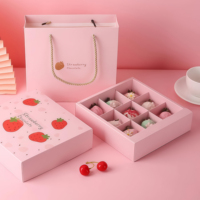 Emballage de dessert personnalisé, boîte à pâtisserie, boîte de luxe pour cadeaux de mariage, emballage pour chocolat, bonbons, gâteaux sucrés