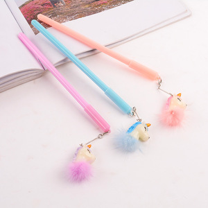 Bolígrafo de gel con colgante de unicornio, bolígrafo de plástico de color con logotipo personalizado de tinta negra de 0,5mm y 0,38mm para la escuela, la Oficina de los niños - Product Image 2