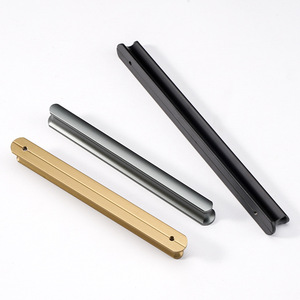 Poignées de porte d'armoire et poignées noires étendues pour tiroirs d'armoire nouvelle armoire de vente directe d'usine avec poignées dorées - Product Image 2