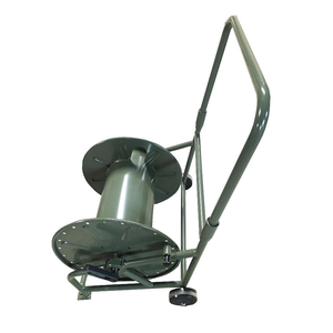 Enrouleur de câble à <span class=keywords><strong>fibre</strong></span> <span class=keywords><strong>optique</strong></span> FTTA avec chariot pliable, roues de frein, disque amovible pour le déploiement en extérieur - Product Image 3