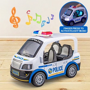 Juguete de Coche de Policía de Metal Fundido a Presión JinYing, con Luz y Música para Niños, Versión Q de Aleación - Product Image 3