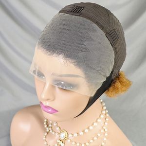 Perruques en <span class=keywords><strong>cheveux</strong></span> humains à dentelle frontale 13X4, bouclées crépues, courtes, <span class=keywords><strong>afro</strong></span>, bouclées crépues colorées, 4C, bordures crépues, pour femmes noires - Product Image 6