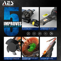 AES Play and Plug Design de luxe 65W T1-H1 ampoule de phare Led pour phares de voiture H4 H7 H11 9005