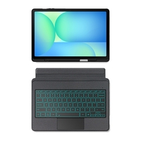 Housse en cuir PU avec clavier rétroéclairé et pavé tactile pour tablette Samsung Galaxy Tab S10 FE Plus 13.1