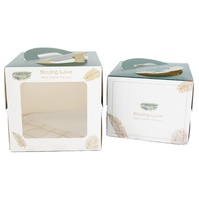 Boîte à gâteau blanche en carton avec fenêtre ouverte, pour cupcakes, muffins, coffret d'emballage cadeau, pâtisserie Dessert à emporter, 9 pièces