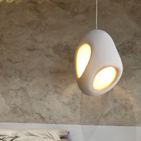 Wabi-sabi Style moderne ovale E27 suspension créative barre pendentif hôtel chambre cuisine îlot Table à manger éclairage de chevet
