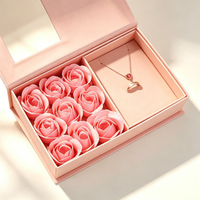 Boîte à bijoux de luxe en papier recyclable sur mesure, pour la Saint-Valentin, les mariages, les bagues, les boucles d'oreilles, les colliers, emballage cadeau