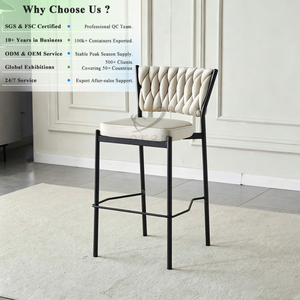 Chaise <span class=keywords><strong>de</strong></span> <span class=keywords><strong>bar</strong></span> en métal OKAY en promotion – <span class=keywords><strong>Tabouret</strong></span> <span class=keywords><strong>de</strong></span> <span class=keywords><strong>bar</strong></span> moderne <span class=keywords><strong>de</strong></span> qualité supérieure pour studio – Chaises <span class=keywords><strong>de</strong></span> <span class=keywords><strong>bar</strong></span> minimalistes en tissu tricoté - Product Image 1