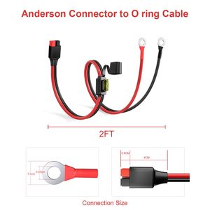 Câble ELFCULB de connecteur à borne torique 10AWG avec 5 fusibles pour station d'alimentation portable automobile et générateurs solaires - Product Image 6