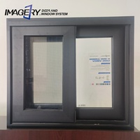 Fenêtre coulissante en aluminium, directement de l'usine, avec moustiquaire, insonorisée et étanche, pour maison et bureau