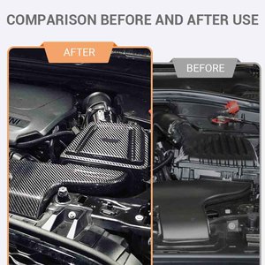 Para carbono seco BMW 1Series Kit de admisión de aire frío Race MINI <span class=keywords><strong>Cooper</strong></span> B48 F56 118i 120i 2,0 T 2017-<span class=keywords><strong>2020</strong></span> Caja de filtro de tubo de admisión de aire - Product Image 2